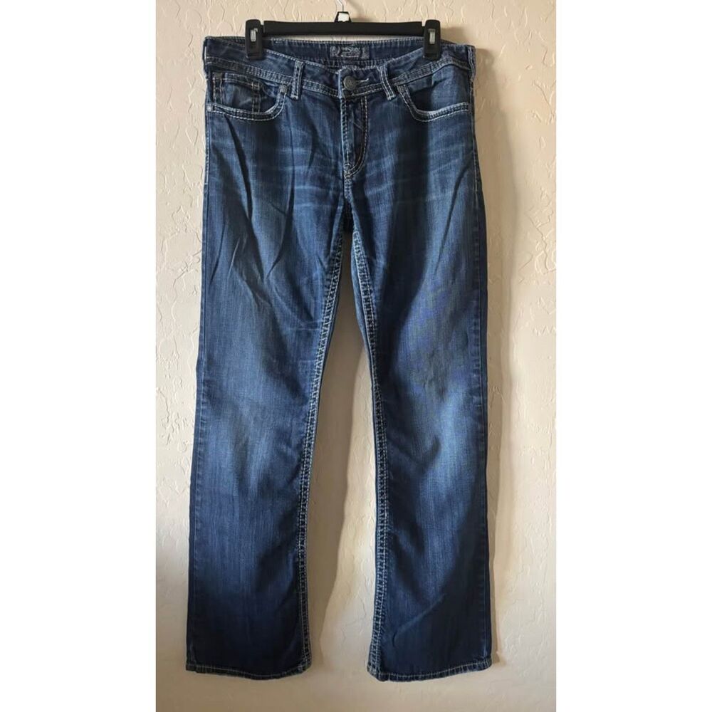Silver Jeans Natsuki 32x33 Distressed Bootcut Denim Jeans Women's